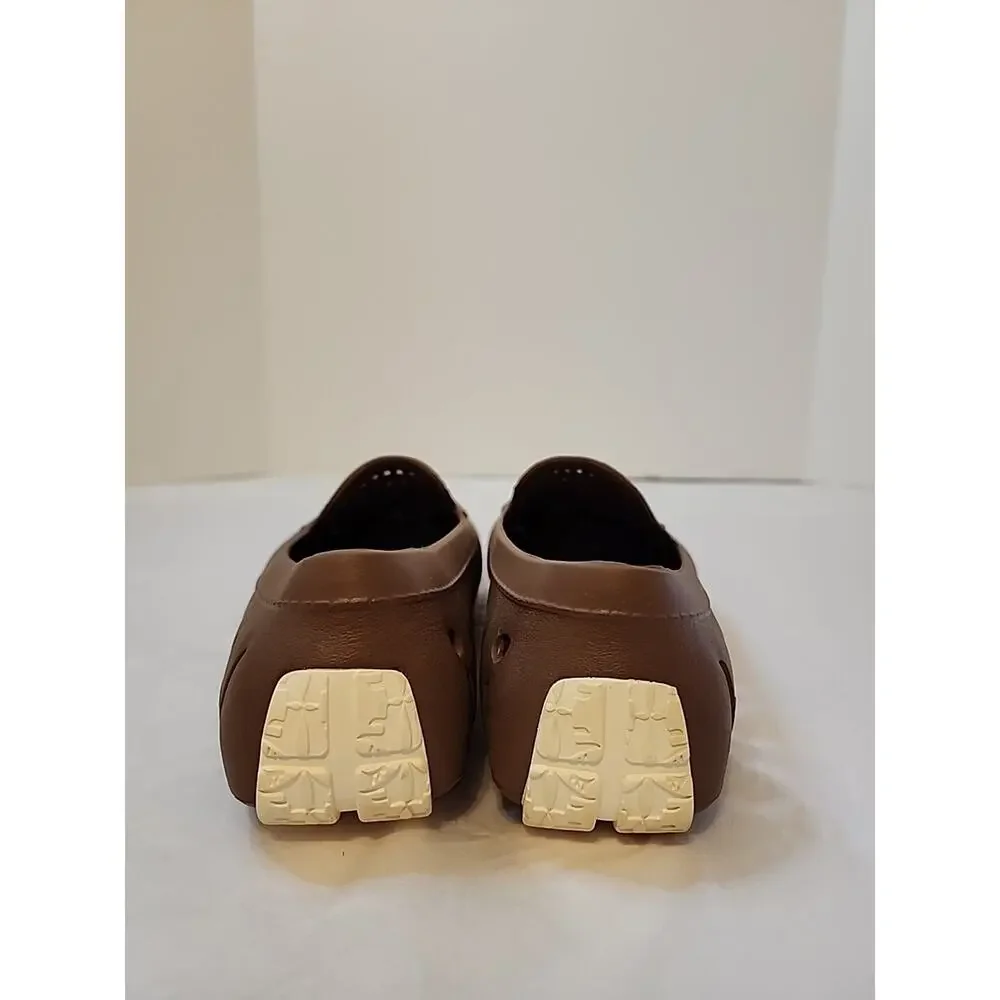 Country Club Driver Mens Brown Floafers 9 Slip-On Rubber Loafers